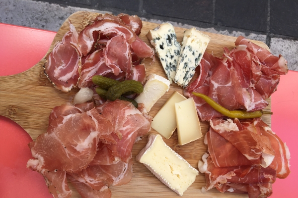 Schinken und Käse