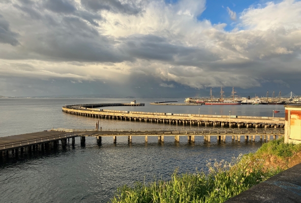 Abendstimmung über der Bucht