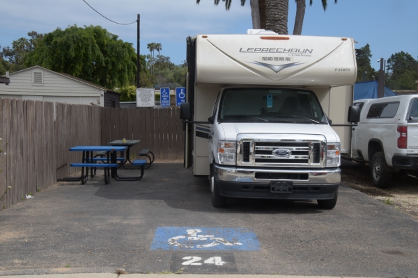 Auf dem Handicap-Campingplatz