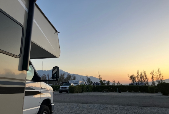 Sonnenuntergang auf dem Campground