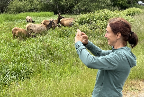 und sich fotografieren lassen